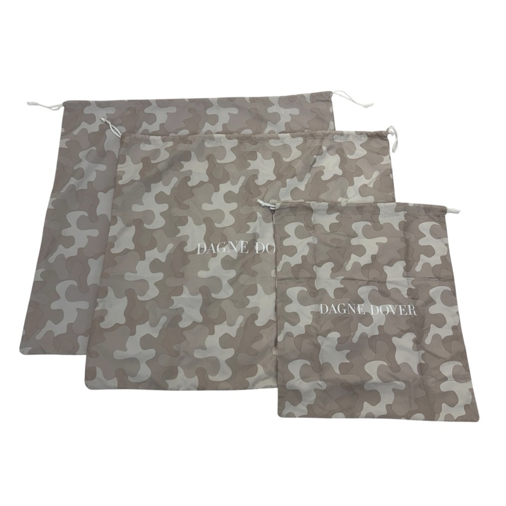 Dagne Dover Dust Bags, 3 Tan/Cream